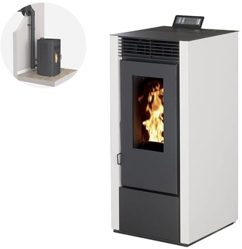 Pack Poêle à granules Interstoves MARINA 14 Etanche Canalisable + Kit Conduit Ventouse (sortie façade) -
