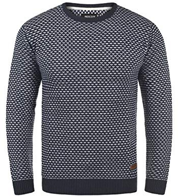 Indicode Coppler Pull en Grosse Maille Pull-Over Tricot pour Homme, Taille:L, Couleur:Navy (400)