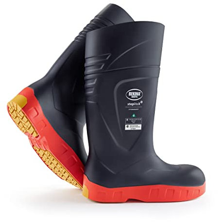 StepliteX S5 StormGrip Arbeitsstiefel für Herren und Damen, Sicherheitsstiefel mit Stahlkappe und Stahlsohle, Isolierend bis -40 Grad, Steplite X StormGrip, blau-orange, EU 46