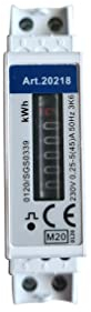 as - Schwabe Stromzähler - Hutschienen Wechselstromzähler - MID konform - Reiheneinbaugerät - 230V - 1-phasig - SDM120A, 230V, 50Hz,0.25-5A, (max. 45A) - Rollenzählwerk - 5+1 stellig analog, 62511