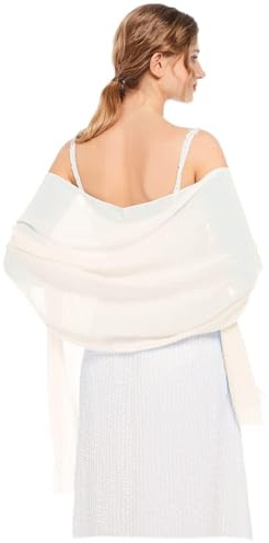 Shawls and Wraps for Women Wedding Stole(Light Champagne,one size)