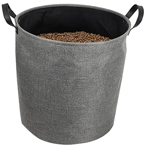 EDA - Sac de Stockage à Granulés en Tissu Jura Montania 60 L - pour 30 kg de Pellets - Gris