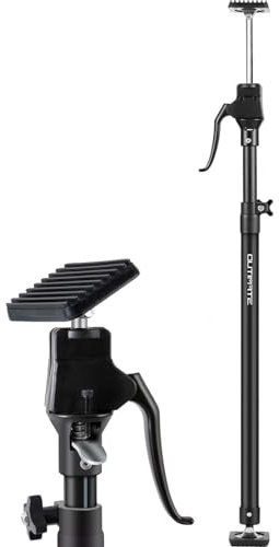 OUTIMATE Perche Télescopique de Support Troisième Main Robuste, Vérins pour l'Installation de Plaque de Placo avec Capacité de 70 KG et Extension de 125 CM à 290 CM, 1 Pièce