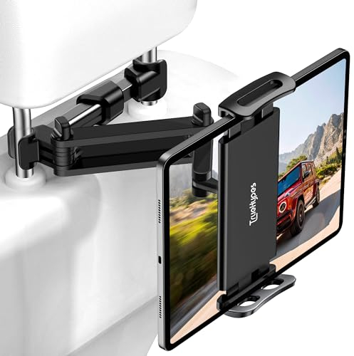 TrueHypes® Tablet Halterung Auto, Universal Tablethalterungen, Ausziehbare KFZ - Tablet Halter Kopfstütze, 360° Drehbar, Kopfstützenhalter für iPad, Samsung, Smartphone, Switch 4-11 Zoll Geräte