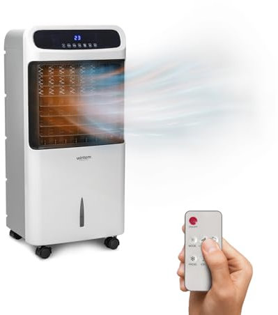 Climatizzatore Portatile 4-in-1 80/2000W: Riscaldamento, Raffreddamento, Umidificatore e Purificatore d'Aria, Facile da Spostare - Ideale per Stanze fino a 80m², 61x32x33cm