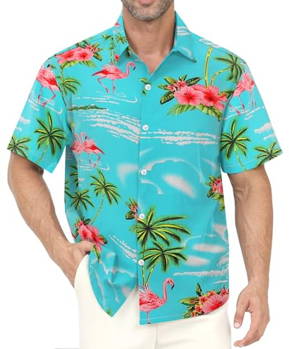 Gavliuu Chemise Hawaiienne Homme Imprimé Tropical Plage Décontracté | Anti-froissable, léger et à séchage rapide, parfait pour vacances, voyage et usage quotidien