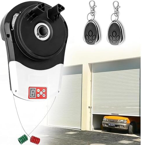 Automatisk rullportöppnare, rullportöppnare med 2 fjärrstyrda rullport elektronisk hissmotor Smart garageportöppnare, med lyftkraft 800N rullande 22m2
