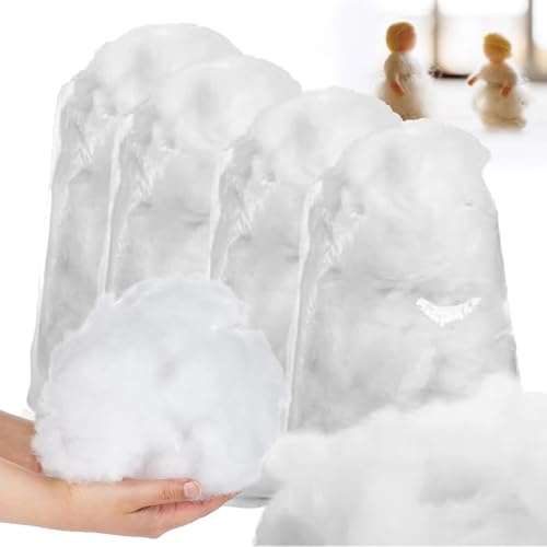OldPAPA 100% Natural Polyester Filling Cotton, Washable White Stuffing For Toys, Sofas - High Grade Hollow Fibre Filling Only (600Grams)