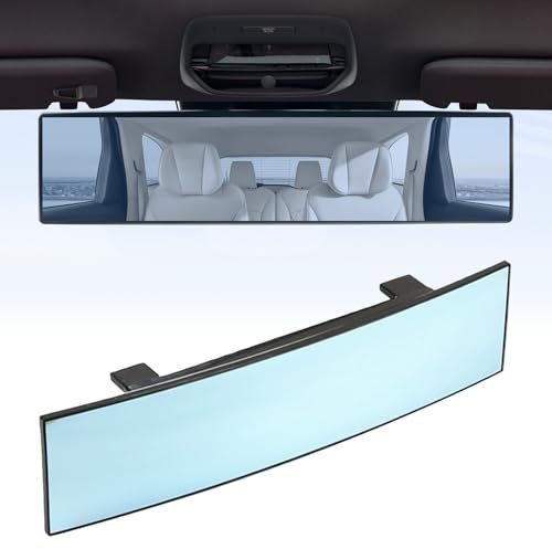 Adjustable Rear View Mirror for Driving Test - Anti Glare Convex Panoramic Car Driving Instructor Mirror (300 × 70mm)