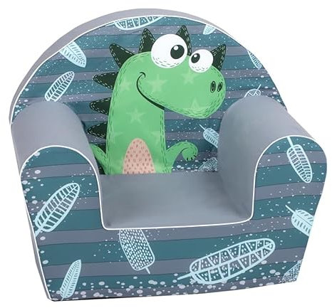 MONKEY GYM Kindersessel Kuschelsessel Babyschale Babysitz Kindersofa Kinderstuhl mit Rückenlehne Kinderzimmer Dino