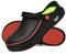 SECHRITE Zuecos de Trabajo para Hombre y Mujer, Unisex Goma Hospital Sanitarios Clogs Zuecos de Chef Antideslizantes Impermeables para Enfermera, Cocina, Servicio de Alimentos Negra 43-44