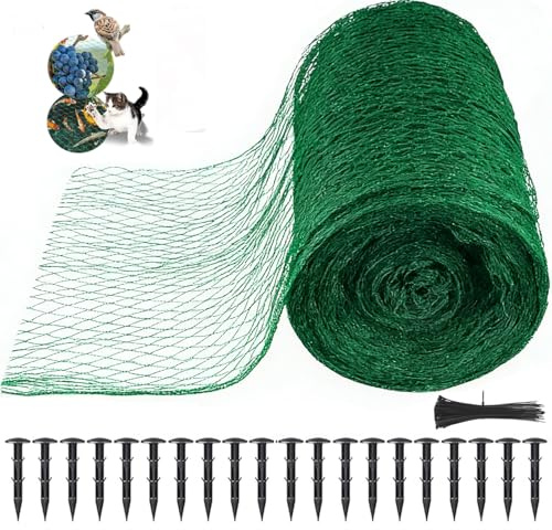 Filet Anti Oiseaux, 4X15m Filet de Jardin, Filet Anti Pigeon, Filet de Protection, Filet Jardin Potage Protéger Les Plantes, Fruits, Fleurs, Arbres, Maille Fines de 1.5x1.5cm