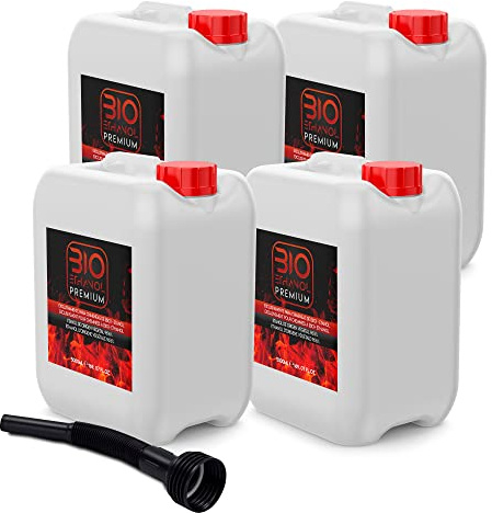 20 Litros Bioetanol Premium con Embudo - Ideal para chimeneas de Bioetanol -
