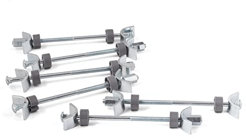 LouMaxx Connecteur de Meubles 150 mm - jonction plan de travail - ferrure d'assemblage - connecteur de plateau - Lot de 6 pour assemblage de plans de travail cuisine