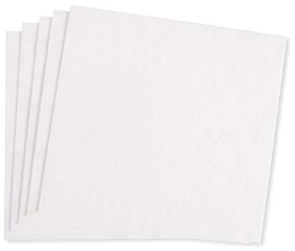 Rayher Zellstoffplatten, weiß, 20 x 21 cm, 5 Stück, Zellstoff zum Papier schöpfen, gepresste Cellulosefasern, 67366102