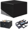 Funshot Cube Outdoor Garden Furniture Covers, 135x135x70 cm, Garden Table Covers Waterproof, 420D Oxford Fabric Patio Rattan Cube Cover for Garden Square Table and Chairs, Rattan Furniture Set