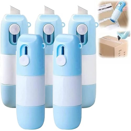 Thermal Paper Correction Fluid with unboxing Knife, Correction Fluid, Thermal Paper Eraser, Correction Tape Roller, for Package Labels,Bills (5PCS)