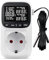 Temperaturregler, Digitaler Thermostat Steckdose, mit VA Bildschirm, Zeitschaltuhr Steckdose, Thermostate, Timer Steckdose, für Gewächshaus, Reptilien, Aquarium, Terrarium, Kühlschrank Fermentation