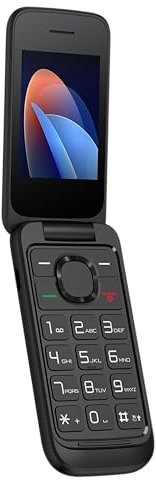 TCL Onetouch 5023 Telefono Cellulare Flip, Semplice da usare, Schermo 2.4, Tasti grandi per anziani, chiusura a conchiglia, Fotocamera, Bluetooth, Torcia, Caricabatterie USB-C, Nero [Versione Italia]