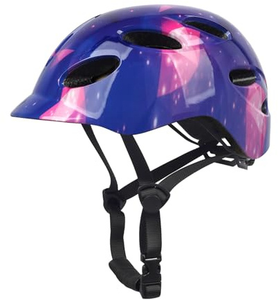 Kids/Youth Bike Helmet for Boys Girls and Teens, Adjustable and Multi-Sport for Bicycle, Kick Scooter, Skateboard, Roller/Inline Skate (Purple+Pink)