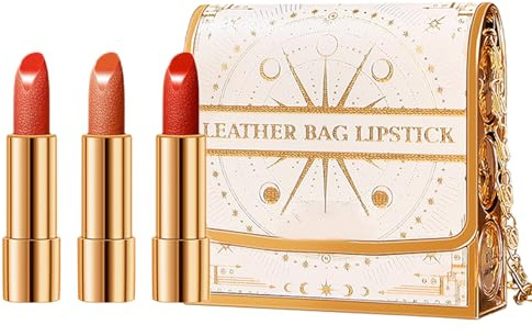 Kixolazr Lot De Rouges À Lèvres,Coffret 3 Nuances Mat Anti-| Texture Soie Anti-Idéal pour Voyage et Cadeaux