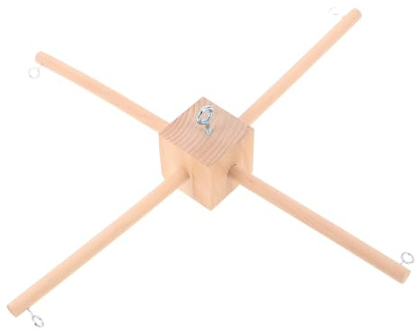 BESPORTBLE Soporte en Decoraciones de Colgar Juguetes Habitaciones Infantiles Móvil de Madera Beige Base Resistente Diseño Natural Adecuado para Cuna