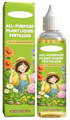 Fertilizzante liquido universale per piante, 100 ml - Pronto all'uso, non necessita di diluizione, adatto per fiori, ortaggi e arbusti da interno ed esterno, ammendante per il terreno
