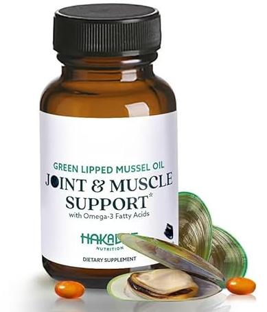 Capsule di olio di cozze dalle labbra verdi per il supporto articolare e muscolare | Integratore extra forte di cozze dalle labbra verdi Omega-3 per comfort, flessibilità e recupero