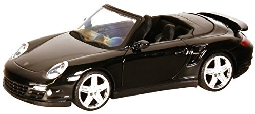 Motormax Porsche 911 997 Turbo Cabrio Schwarz 2004-2012 1/24 Modellauto Modell Auto