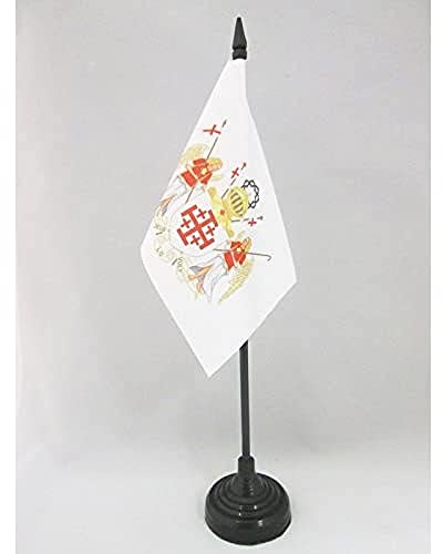 AZ FLAG Bordsflagga Heliga gravens riddarorden i Jerusalem 15x10 cm