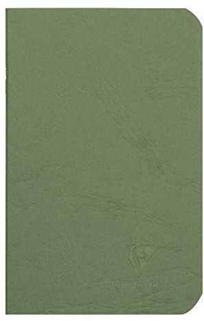 Clairefontaine 734103C häfte AgeBag (9 x 14 cm, fickformat, perfekt för resor, blank, 48 ark) 1 st, grön