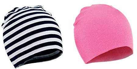 YIYI Cappello Beanie da Bambini in Cotone, Cappello Morbido in Doppio Strato con Cappuccio in Cotone Autunnale e Invernale in 2 Pezzi per Ragazzi e Ragazze di 1-3 Anni