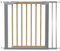 DOLLE Schwenk Türschutzgitter aus Holz/Metall Breite: 71,30-110,60 cm Höhe: 73 cm grau metallic mit Einhand Sicherheitsverschluss