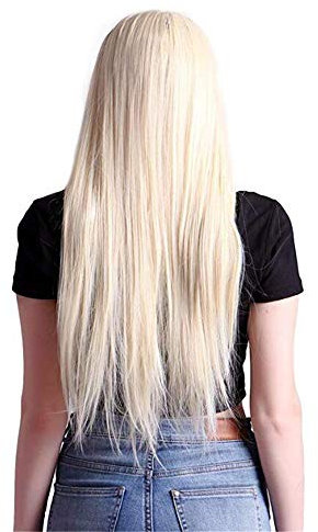 Lange Lockig Ombre Perücke Dunkel Wurzeln Mitte Teil Eisstockschießen Welle Realistisch Natürlich Synthetik Länge Lose Haar Perücken zum Damen Cosplay Party Kostüm,K