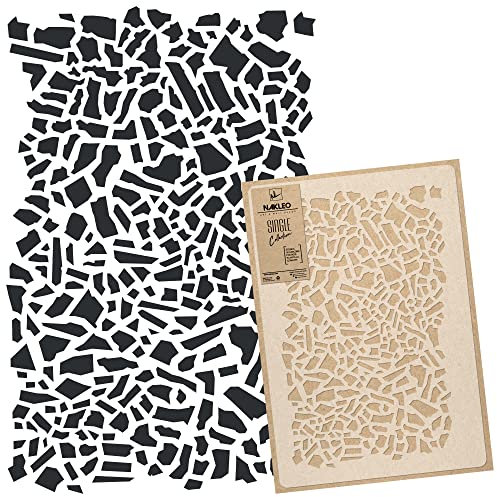 NAKLEO Stencil per Pittura 59x95cm, Legna Rivestire Terrazzo Modello per Pareti Grandi Dimensioni, Plastica e Riutilizzabile Fai Da Te Artigianato Decorazioni Casa, Muro Legno Tessuto Mobili