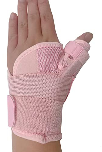 SONGQEE Wrist Thumb Support Splint Brace Hand Straps, Adjustable Sports Finger Guard for Carpal Tunnel Syndrome, Arthritis, Tendonitis, Sprains, Thumb Immobilizer 1 size fit Left or Right Hand