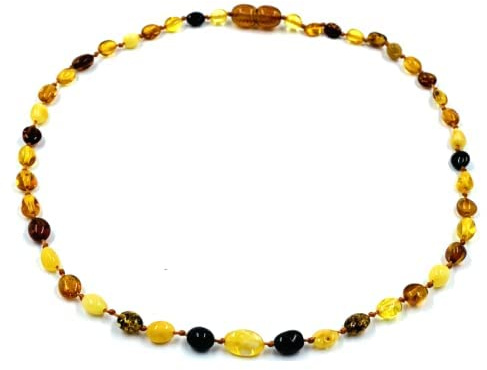 Amber Necklace For Women For Men - Handmade Amber Necklace For Adults 18 inch.