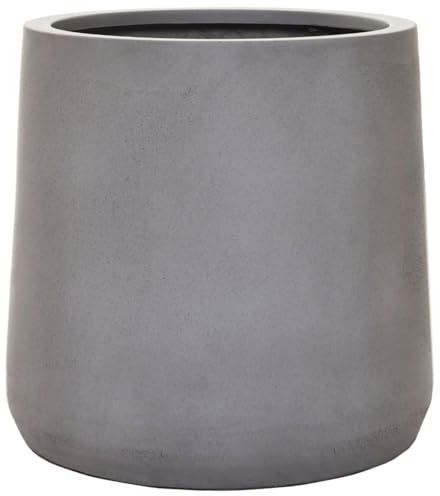 VIVANNO Pflanzkübel Blumentopf in Beton-Optik Fiberglas, 40x38 cm, Wetterfest und Frostsicher, Für Innen- und Außenbereiche
