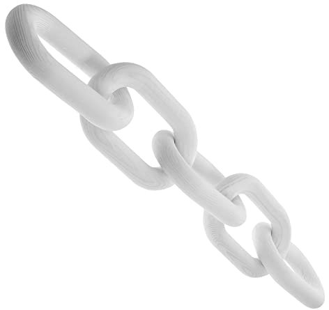 HAWILLOSCH Decorazione Catena Legno Nodo Bianco Ornamento Rustico Per Mensola Soggiorno Tavolino Cameretta