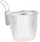 UTHCLO Edelstahl Küchensieb Mit Griff Robuster Nudelstrainer Pasta Sieb Für Das Einfache Abgießen Von Lebensmitteln Ideal Für Gemü Und Mehr Platzsparendes Design