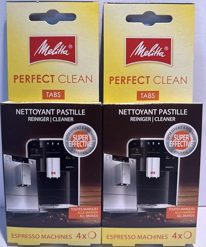 Melitta Perfect Clean Lot de 2 pastilles nettoyantes pour machines à expresso 4 x 1,8 g