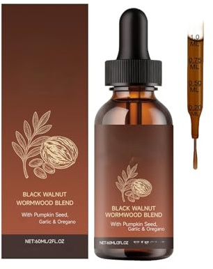 Mélange d'absinthe de noyer noir - Liquide d'absinthe de girofle de noyer noir - Graines de citrouille, huile d'origan - Soutien immunitaire et digestif (2FL.0Z),1Pcs