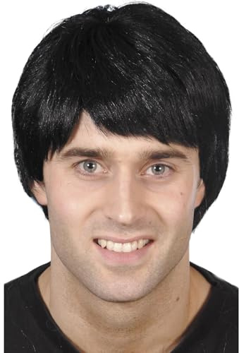 Smiffys Kerl Perücke, Schwarz, Kurz Halloween