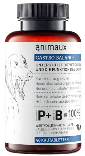 animaux Gastro Balance Dogs - probiotici per cani per un'alimentazione regolare - 90 compresse masticabili - favorisce la digestione naturale - alimentazione complementare con finocchio e salvia
