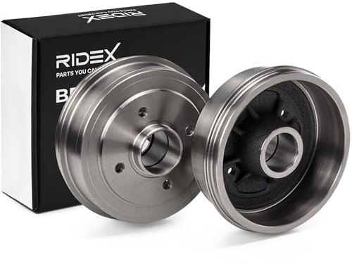 RIDEX 123B0085 2x Tambor de freno Trasero Delantero sin cojinete rueda Compatible con RENAULT Clio II Hatchback BB, CB