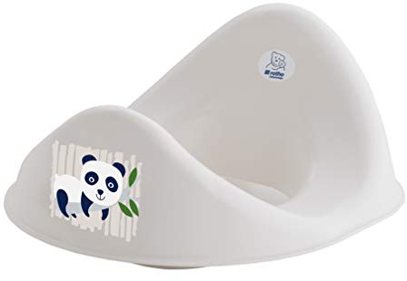Rotho Babydesign Bio toalettsits med Panda, 100% biologiskt nedbrytbar, 32,6 x 26,3 x 15,8 cm, ekologisk vit