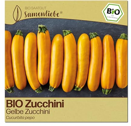 Samenliebe BIO Zucchini Samen | Gelbe Zucchini - samenfestes BIO Saatgut
