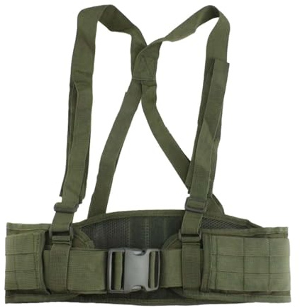DONGKER Cintura Tattica da Combattimento Molle con Imbracatura Regolabile e Staccabile, Ideale per Airsoft e Allenamenti all'Aperto, Cintura Resistente e Versatile per Uso Tattico