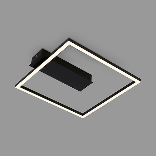 BRILONER - LED Deckenlampe Frame, LED Deckenleuchte mit warmweißer Lichtfarbe, 12W Lampe, Wohnzimmerlampe, Schlafzimmerlampe, 320x300x50 mm (LxBxH)