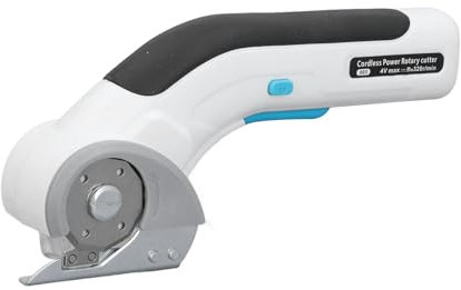 Leistungsstarke Elektrische Schere, Ergonomischer Kabelloser Stoffschneider für Decken Leder Sicherheitsverriegelung Klingenschleifsystem Zum Nähen